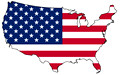 USA with flag on top