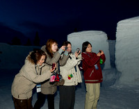 Friends at the Ice hotel